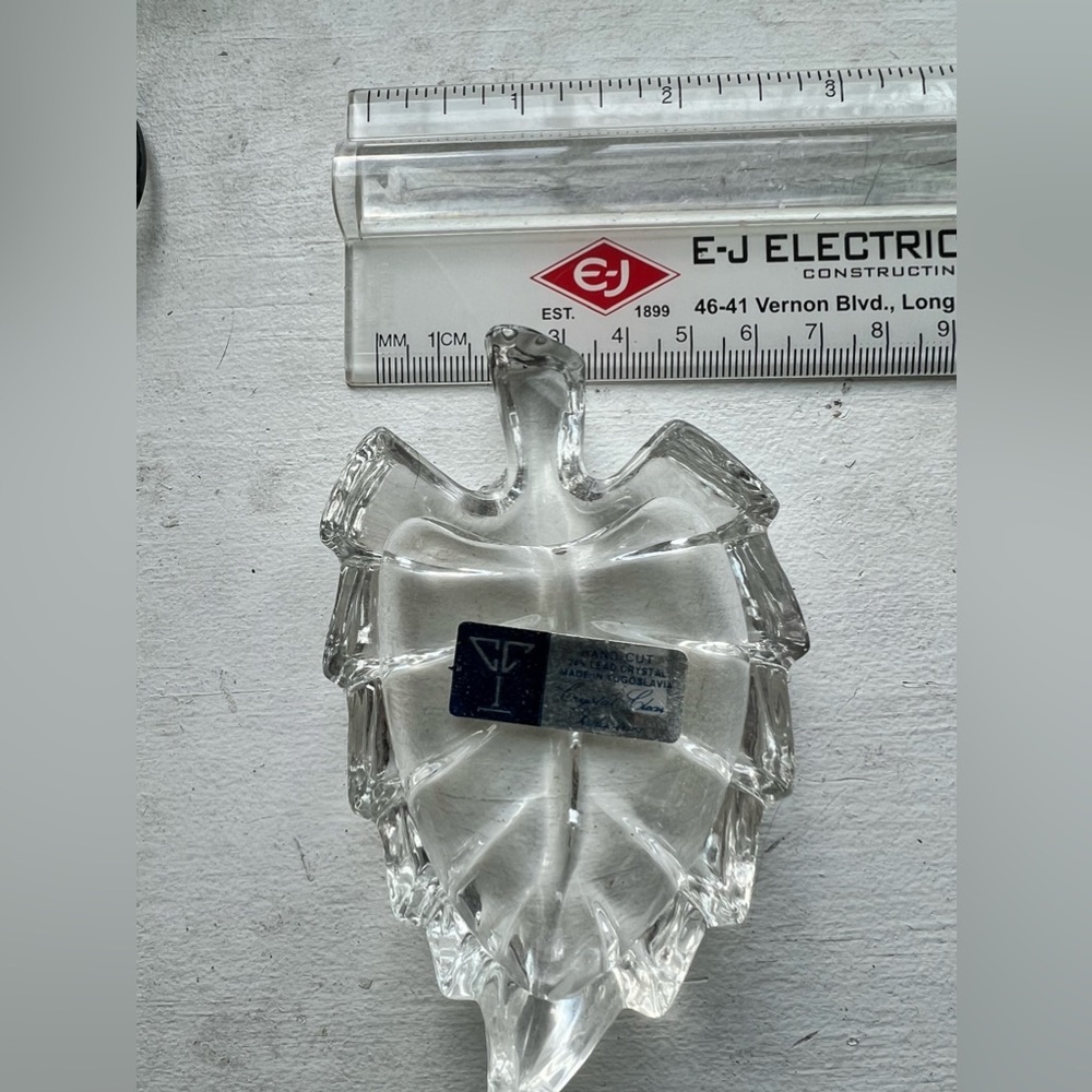 Crystal Glass Industries Yugoslavia Vintage Trinket Dish - Picture 2 of 7
